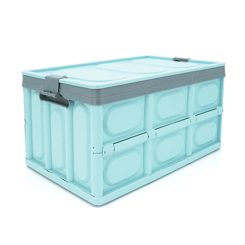 Органайзер пластиковий з кришкою у багажник автомобіля, 530x350х295mm, Blue