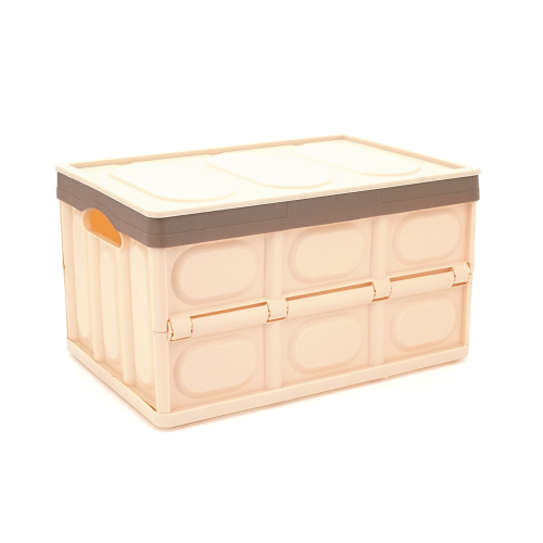 Органайзер пластиковий з кришкою у багажник автомобіля, 410x280х230mm, 30л, Brown