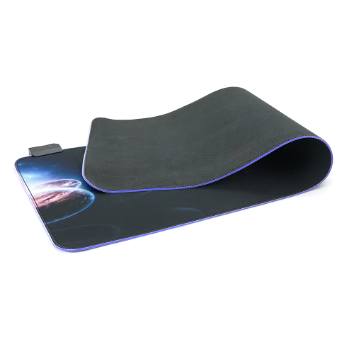 Килимок 300*800 для миші &amp;quot;Planets&amp;quot; тканинний з боковою прошивкою, товщина 3 мм, RGB підсвічування, живлення USB 1,8 м, Color Box