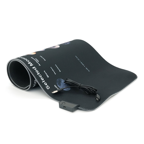 Килимок 300*800 для миші &amp;quot;Planets scales&amp;quot; тканинний з боковою прошивкою, товщина 3 мм, RGB підсвічування, живлення USB 1,8 м, Color Box