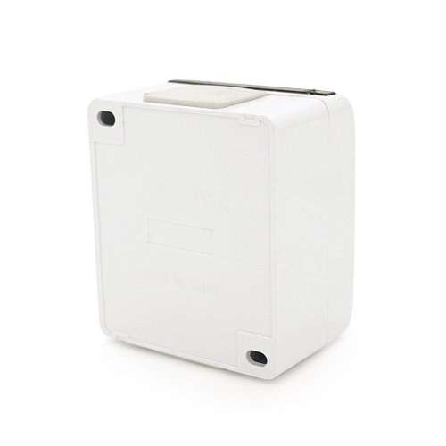 Розетка одинарна без заземлення зовнішнього монтажу з кришкою YT163, біла, IP44, Q10