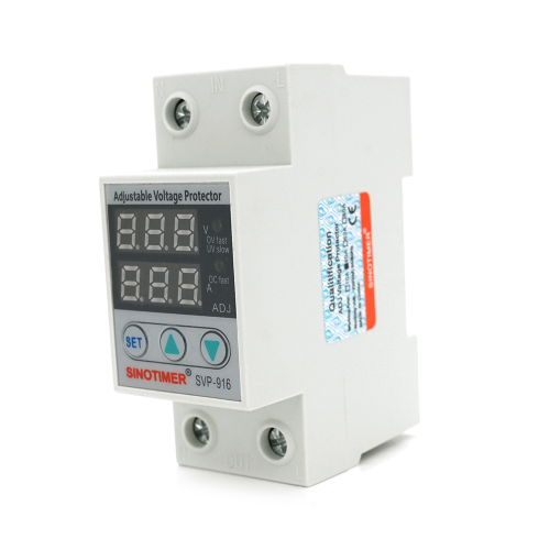 Захисне реле з контролем струму та напруги SVP-916, 80A, 220В, на DIN-рейку, 36х65х85 мм