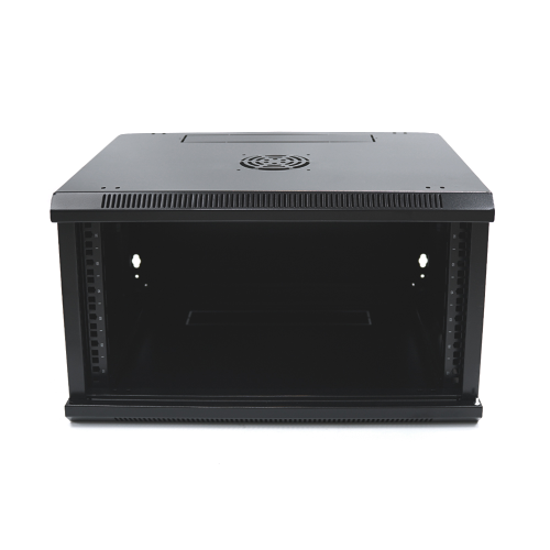 Шафа Merlion 4U, 600*350*279 (Ш*Г*В)мм загартоване скло, чорна, сталь 1,2мм, із замком (у розібраному вигляді!!!), Black