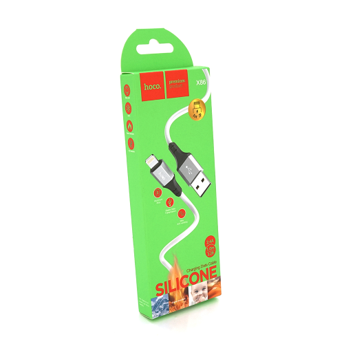 Кабель Hoco X86, Lightning-USB, 2.4A, довжина 1м, White, BOX