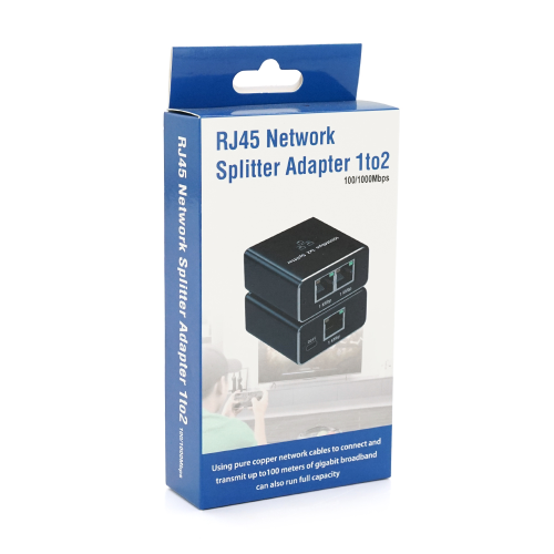 Активний RJ45 сплітер 1=&amp;gt;2 порту, підтримує 1000Mbps, with Type-C power supply