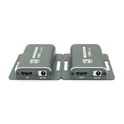 Одноканальний активний подовжувач HDMI сигналу кабелем UTP. Дальність передачі: до 120 метрів, cat5e / cat6e підтримка 4K30HZ