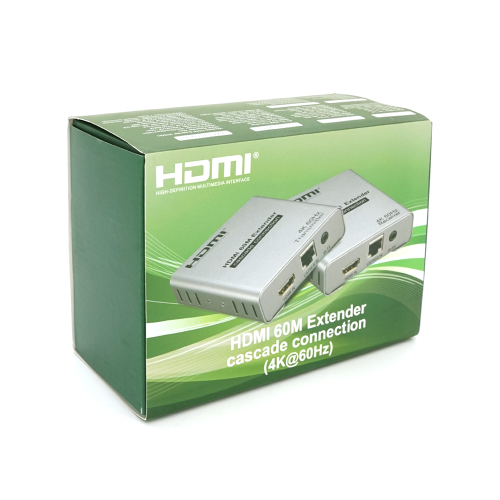 Одноканальний активний подовжувач HDMI сигналу кабелем UTP. Дальність передачі: до 120 метрів, cat5e / cat6e підтримка 4K60HZ