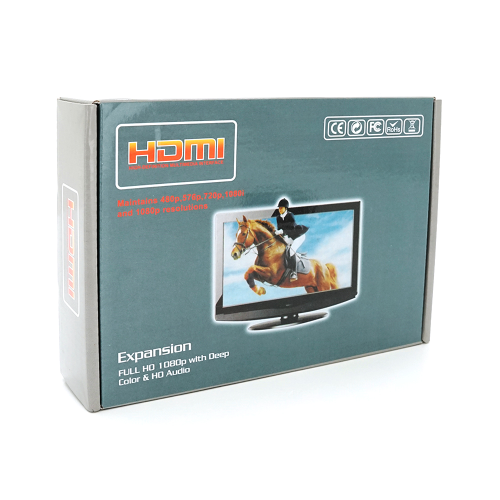 Одноканальний активний подовжувач HDMI сигналу кабелем UTP. Дальність передачі: до 60метрів, cat5e / cat6e 1080P / 3D, Black