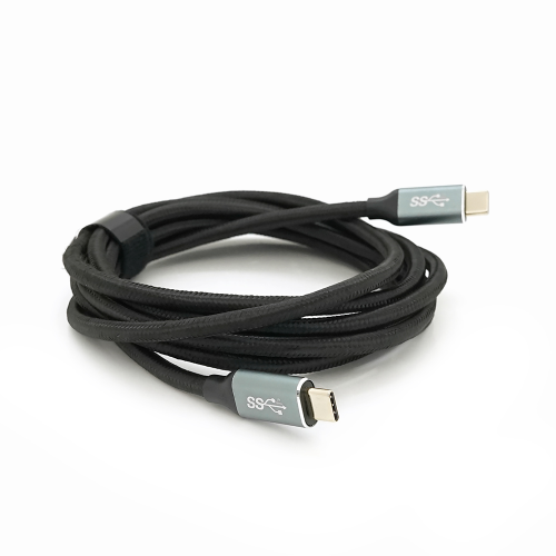 Кабель Type-C to Type-C (USB 3.2 GEN2 male to male), обплетення, Black, довжина 2м, підтримка 100W / 10Gbps, 4K60HZ audio / video outpout, BOX