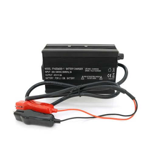 Зарядний пристрій для акумуляторів Li-ion 36V(42V),10S,6A.крокодили,135x90x50mm