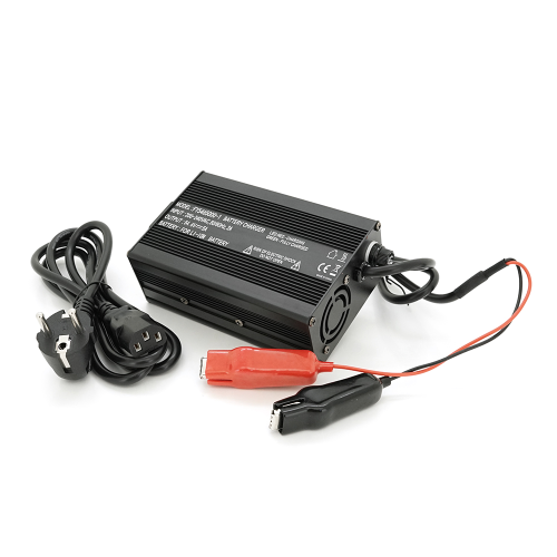 Зарядний пристрій для акумуляторів Li-ion 48V(54,6V),13S,5A, крокодили,135x90x50mm