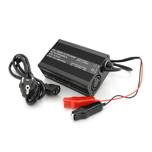 Зарядний пристрій для акумуляторів LiFePo4 48V(58,4V),16S,5A, крокодили,135x90x50mm