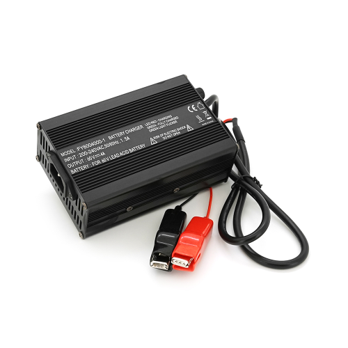 Зарядний пристрій для акумуляторів AGM 60V, 4A, + крокодили, 135x90x50mm