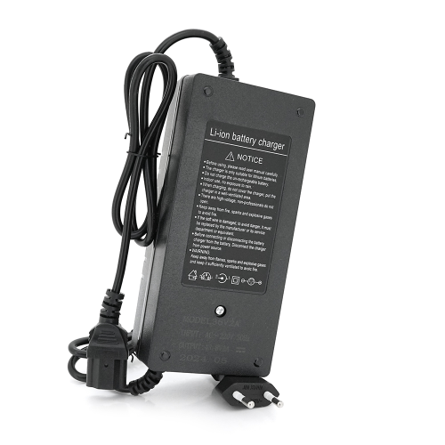 Зарядний пристрій для акумуляторів LiFePo4 36V(43.8V),12S,2A, штекер Triangle plug (T-tipe / C13 / IEC), з індикацією / 160x73x45 мм