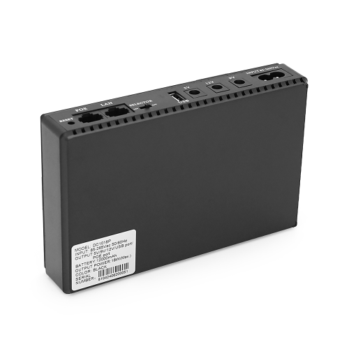 ДБЖ UPS-18W DC1018P для роутерів / комутаторів / PON / POE-430, 5 / / 9 / 12V, 1A, 12000MAh(4*3000MAh), Black, BOX