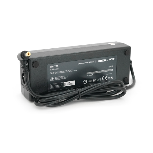 Блок живлення MERLION для ноутбука ACER 19V 7.1A (135 Вт) штекер 5.5*1,7мм, довжина 0,9м + кабель живлення