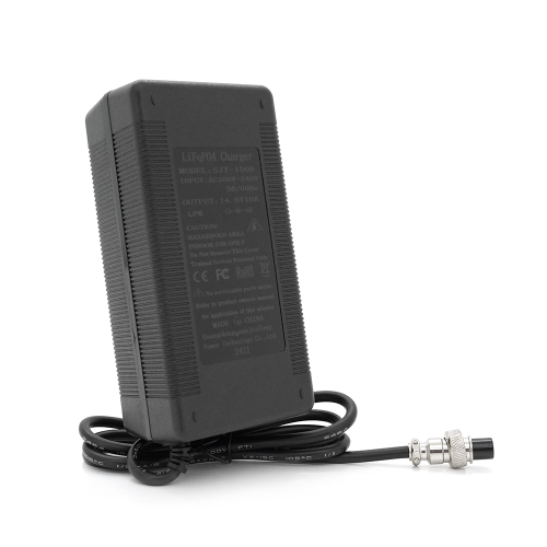 Зарядний пристрій акумуляторів LiFePO4 12V (14.6V), 4S,10A, штекер GX12, з індикацією, 133х67х45mm, 0.3kg