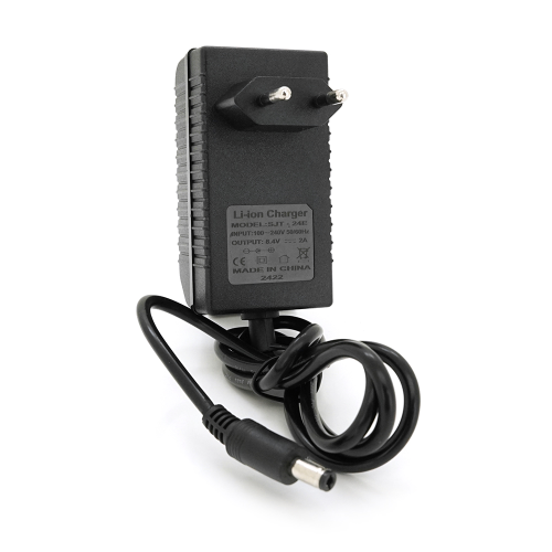 Зарядний пристрій для акумуляторів Li-ion 8.4V2A,штекер 5,5х2,5мм, 87x46x42mm
