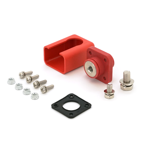 Корпусна прохідна клема М8-M6, 200A, 1000V, мідь, Red