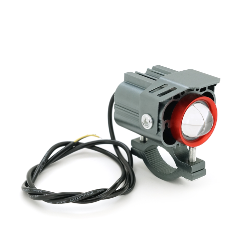 Світлодіодна фара для мотоцикла 35W, ближнє світло жовте + дальнє світло біле, 12-85V, 3800Lm, IP67, 65x40x75mm