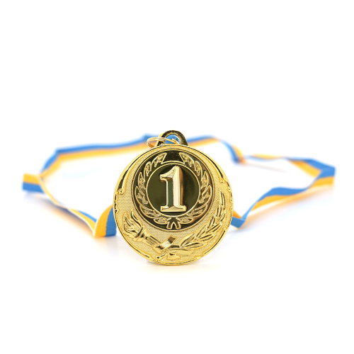 Медаль нагородна спортивна, 1 місце - &amp;quot;золото&amp;quot;, діаметр 6,5 см