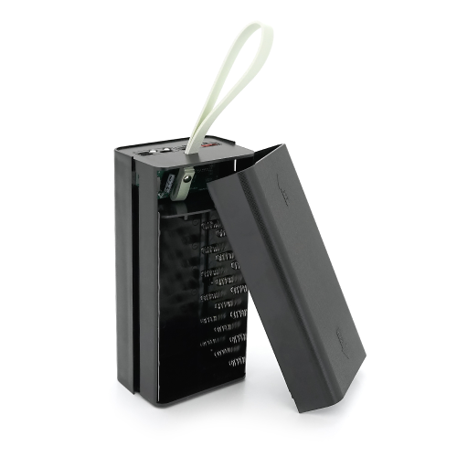 Power bank Voltronic T21-PD під 21х18650, Digital display, Output: 22.5W, Micro-USB, Type-C, Lightning, ABS, PVC, Black, BOX