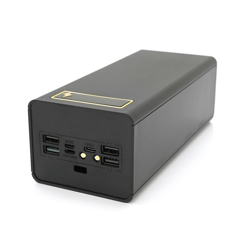 Power bank Voltronic D21-PD під 21х18650, Digital display, Output: 22.5W, Micro-USB, Type-C, Lightning, ABS, PVC, Black, BOX