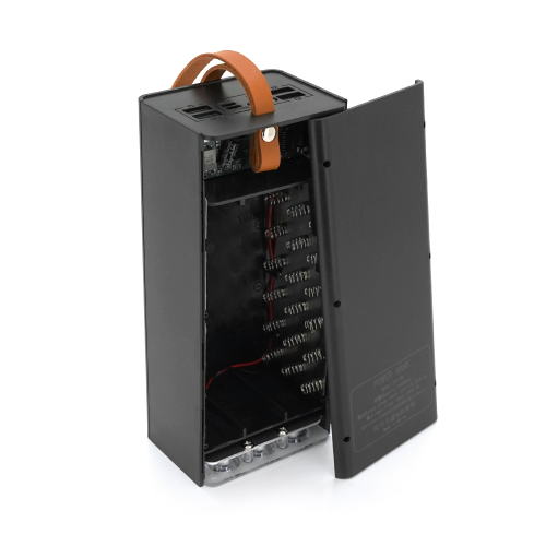 Power bank Voltronic D21-PD під 21х18650, Digital display, Output: 22.5W, Micro-USB, Type-C, Lightning, ABS, PVC, Black, BOX