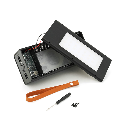 Power bank Voltronic D24-PD-QIMagnetic під 24х18650, Magnetic Wireless Charger, Output:22.5W, Micro-USB, Type-C, Lightning, ABS, PVC, Black, BOX