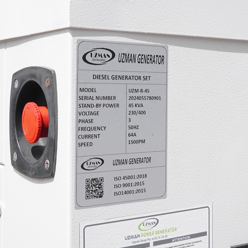 Генератор дизельний Uzman Ricardo (UZM R-44) 44 KVA / 35KW, трифазний 230 / 400V, 50Hz, об&apos;єм 100л, 2200x900x1200 мм (AVR+ATS(АВР) ) в комплекте)