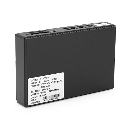 UPS-18W для роутерів / комутаторів / PON / POE-430, 5 / / 9 / 12V, 1 / 2A, Li-ion 8800MAh, Black, BOX