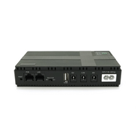 ДБЖ для роутерів / комутаторів DC1018P, 18W, Output: USB-5V, DC-5V / 9V / 12V, POE-15 / 24V, 1 / 2A, Li-ion 10400mAh, 160х105х32мм, 385 грам, 385 грам,