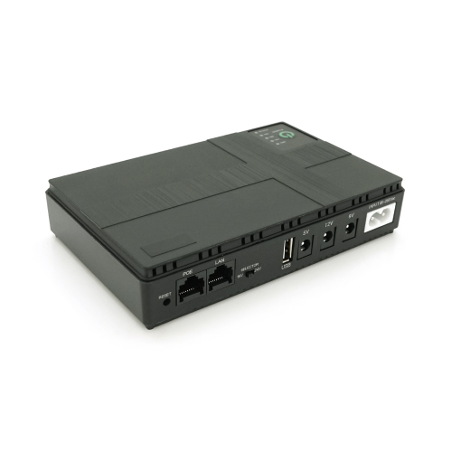 ДБЖ для роутерів / комутаторів DC1018P, 18W, Output: USB-5V, DC-5V / 9V / 12V, POE-15 / 24V, 1 / 2A, Li-ion 10400mAh, 160х105х32мм, 385 грам, 385 грам,
