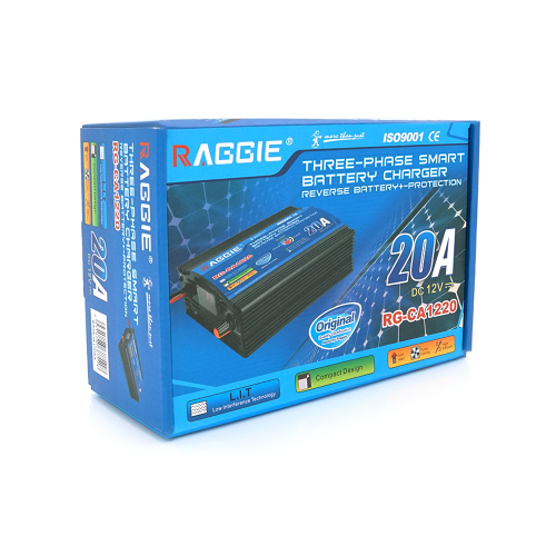 Зарядний пристрій RAGGIE RG-CA1220A для акумулятора 12V-20A, крокодили, Q16