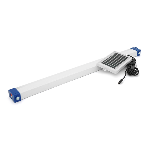 Лампа діона BK-500T, 3 режими, 520x40мм, живлення від USB кабель + панелька Solar 100х60мм, вбудований акумулятор, Box