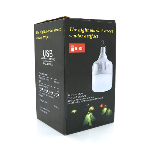 Лампа із вбудованим акумулятором JA-899, живлення від Solar панелі 100х65мм, вбудований акумулятор, Box