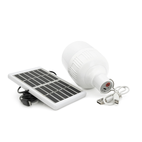 Лампа із вбудованим акумулятором JA-899, живлення від Solar панелі 100х65мм, вбудований акумулятор, Box