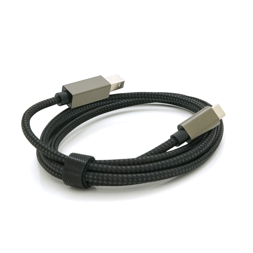 Кабель Type-C (тато)- BM (тато), 1.5m, обплетення, Black