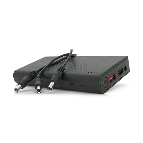 Портативний Power Bank18W для роутерів, Output: USB 5V / 2A, DC9V,2.7A / 12V1.5A, 14000mAh(7*2000mAh), 155х75х23мм, 460грам, Black, BOX