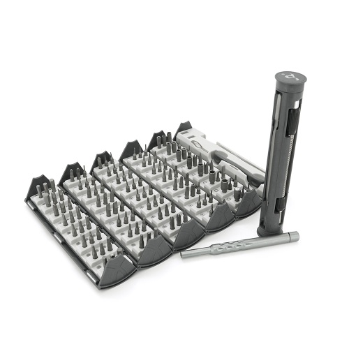 Набір SW-8180 викрутка +біти 128+лопатка+ гнучкий подовжувач, довжина тримача 120 мм, біти S2 магнітна, алюміній, 780грам, Case