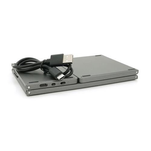 Клавіатура бездротова B033, розкладна, 64 клавіші, Touchpad, (Eng / Pyc), 2.4G, Gray, 300x98mm, Box