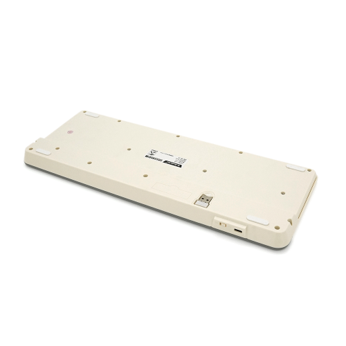 Клавіатура бездротова K100, 99 клавіш+ підставка під телефон, (Eng / Pyc), 2.4G, White / Gray, 380x175mm, Box
