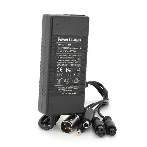 Універсальний зарядний пристрій для акумуляторів Li-ion 36V(42V),10S, 2A. 65W, 5,5*2,5мм / 3PXLR(18mm) / 3pGX12 / 3PGX16 / Xiaomi8MM, LED індикація