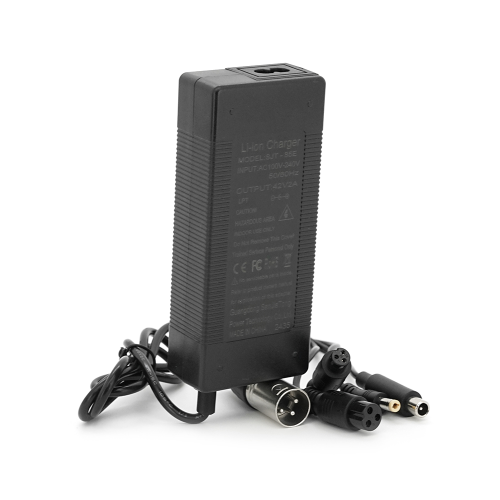 Універсальний зарядний пристрій для акумуляторів Li-ion 36V(42V),10S, 2A, 5,5*2,5мм / 3PXLR(18mm) / 3pGX12 / 3PGX16 / Xiaomi8MM, LED індикація