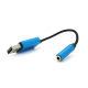 Перехідник для навушників KIN KY-210 USB2.0(M)-Jack3.5(F), Blue, Box