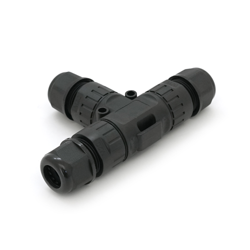 Кабельний T-розгалужувач EW-P20T-3P, під кабель 5-9 мм, 16A, 450V, Black