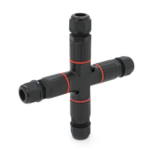 Кабельний T-розгалужувач EW-P20T-3P, під кабель 5-9 мм, 16A, 450V, Black