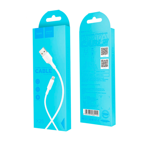 Кабель Hoco X25 Soarer, Lightning-USB, White, довжина 1м, BOX