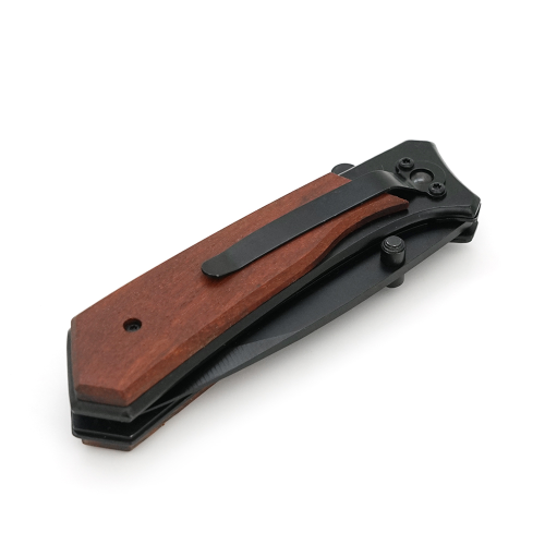 Ніж складаний Browning-331 Black Titanium, сталь + дерево, довжина 202 мм, 200 гр, Black