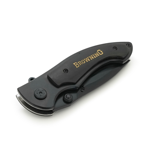 Ніж складний Browning 331 Black Titanium, алюміній + дерево, довжина 202 мм, 200 гр, Black